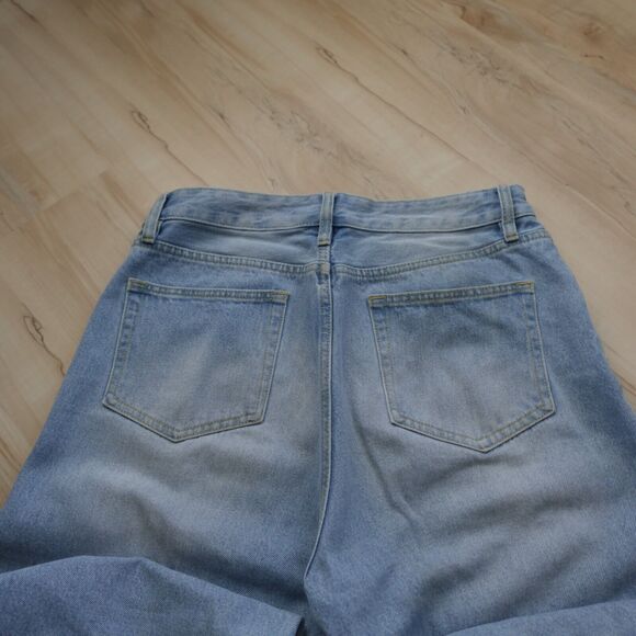 Cider Women Large Jeans Barrel High Waist Light Wash Blue - Picture 3 of 7